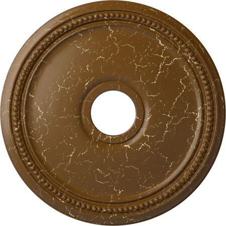 Diane Ceiling Medallion (Canopies up to 5 3/8"), 18"OD x 3 5/8"ID x 1 1/8"P, Smokey Topaz Crackle